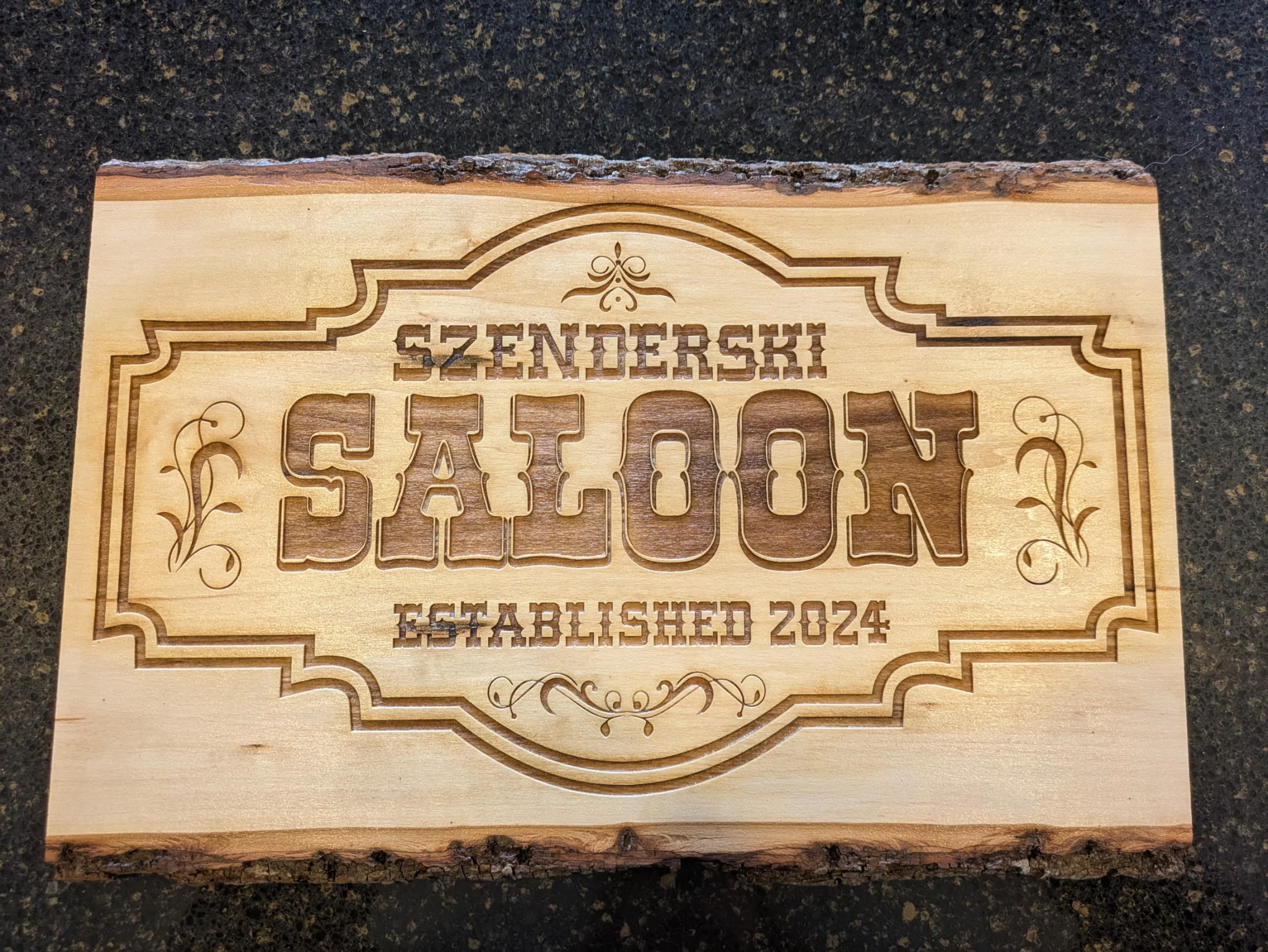 A saloon sign.